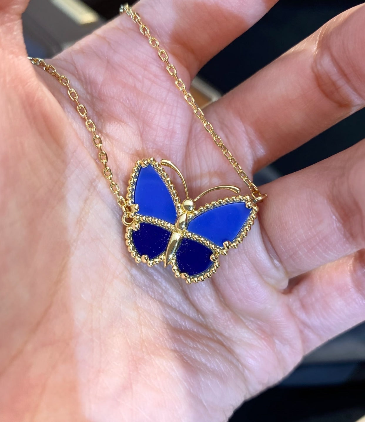 Van Cleef & Arpels Gold Butterfly Necklace