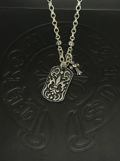 Chrome Hearts Sterling Silver Cross Necklace