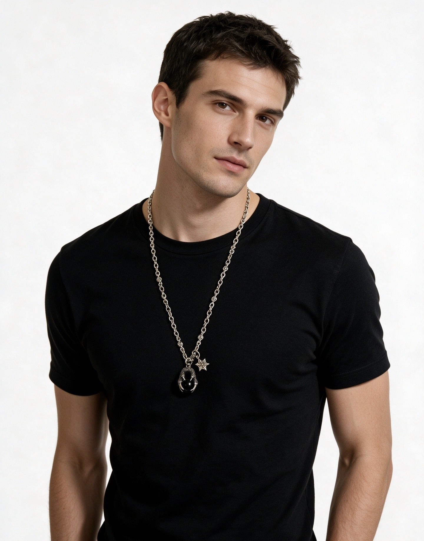 Chrome Hearts Sterling Silver Cross Necklace
