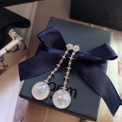 APM Monaco White Pearl Earrings