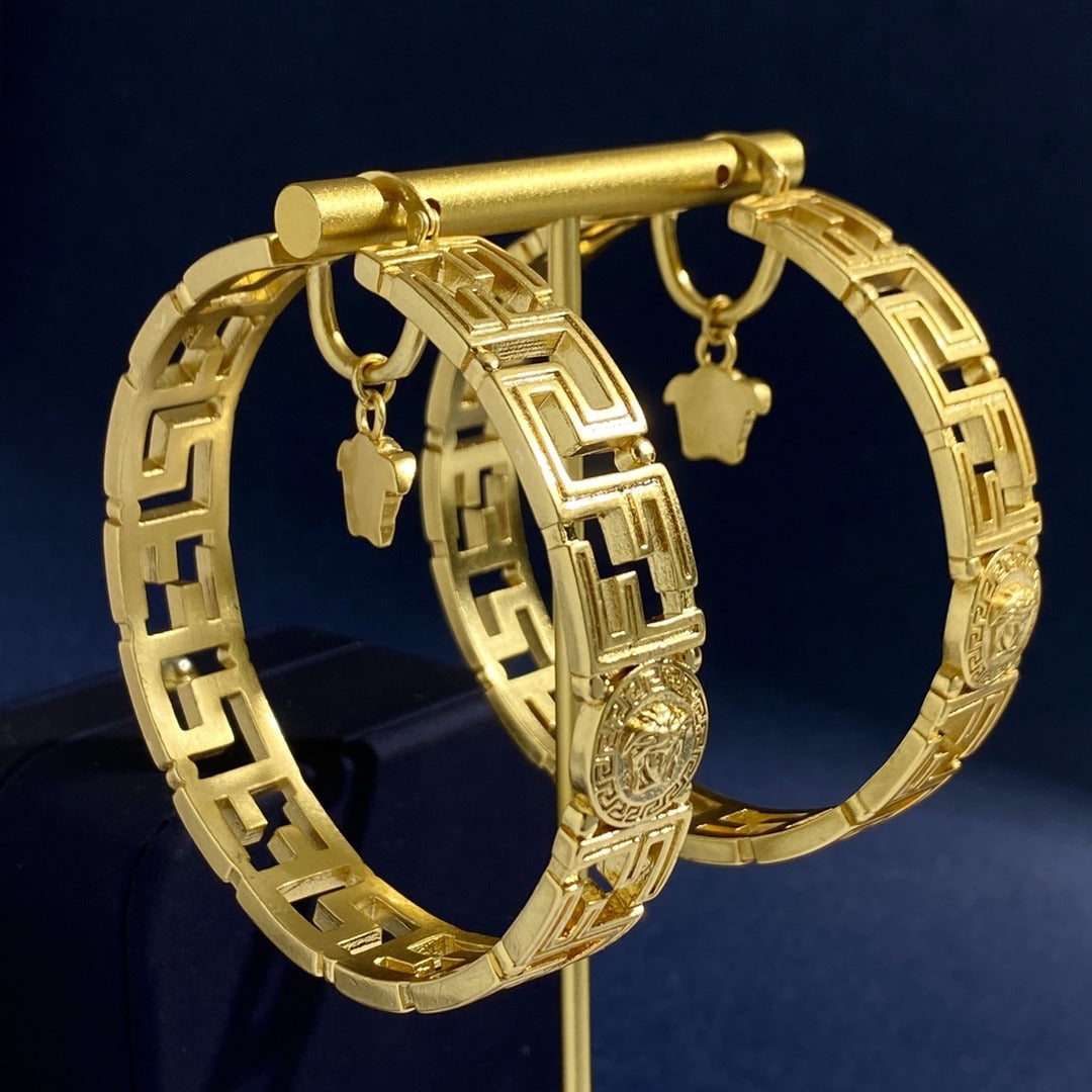 Fendi Brass Medusa Earrings