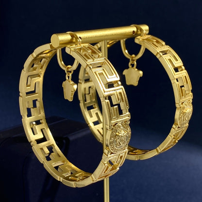 Fendi Brass Medusa Earrings
