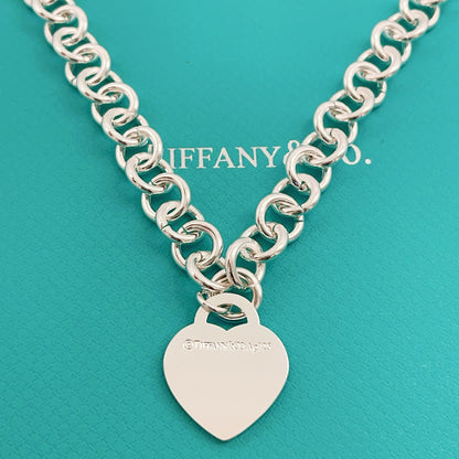 Tiffany & Co. Silver Brass Heart Necklace
