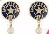 Dior Gold Pearl Earrings