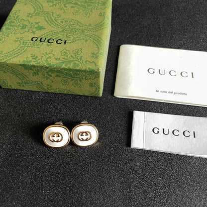 Gucci Brass & Sterling Silver Earrings