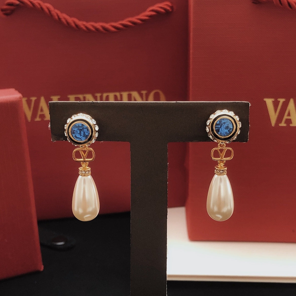Valentino Brass Tassel Earrings