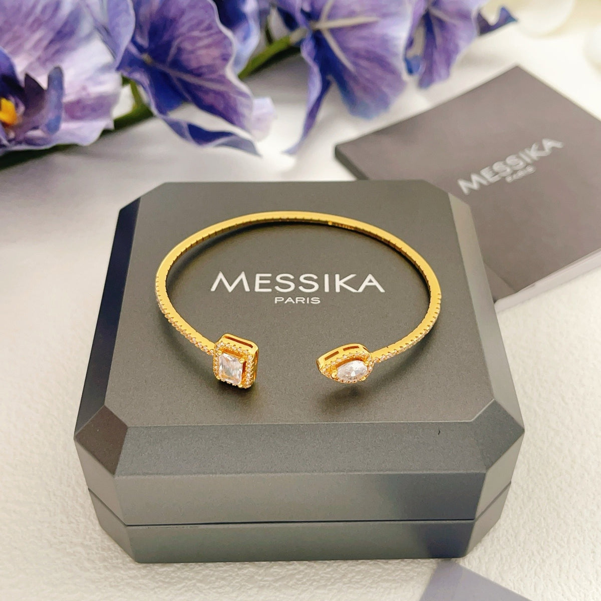 Messika Gold Brass Pave Bracelet