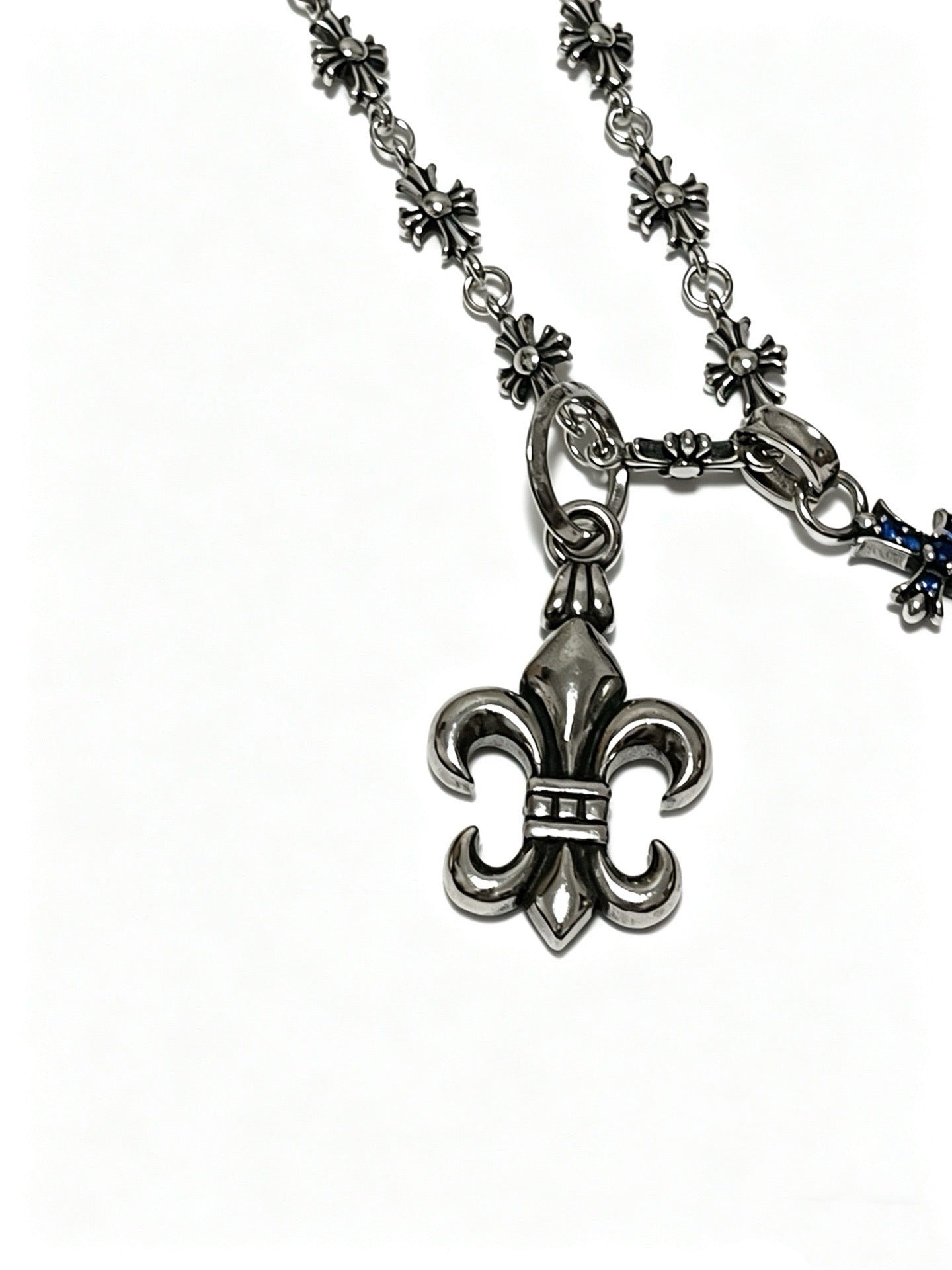 Chrome Hearts Sterling Silver Cross Necklace