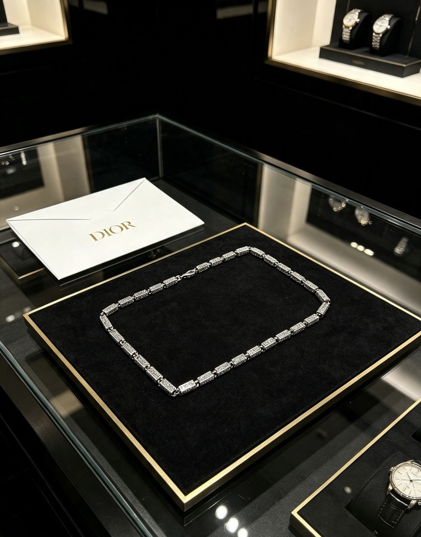 Dior Sterling Silver Chain Necklace