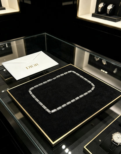 Dior Sterling Silver Chain Necklace