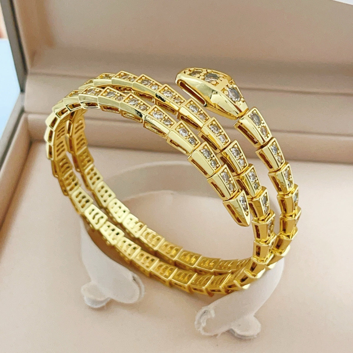 Bvlgari Gold Brass Serpent Bracelet