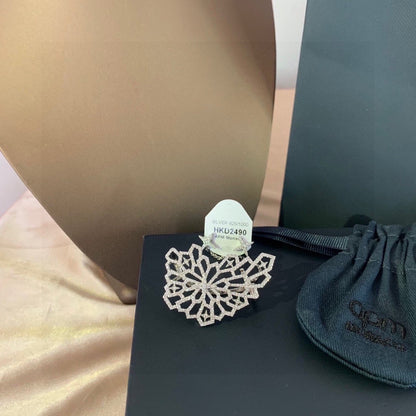 APM Monaco White Openwork Earrings