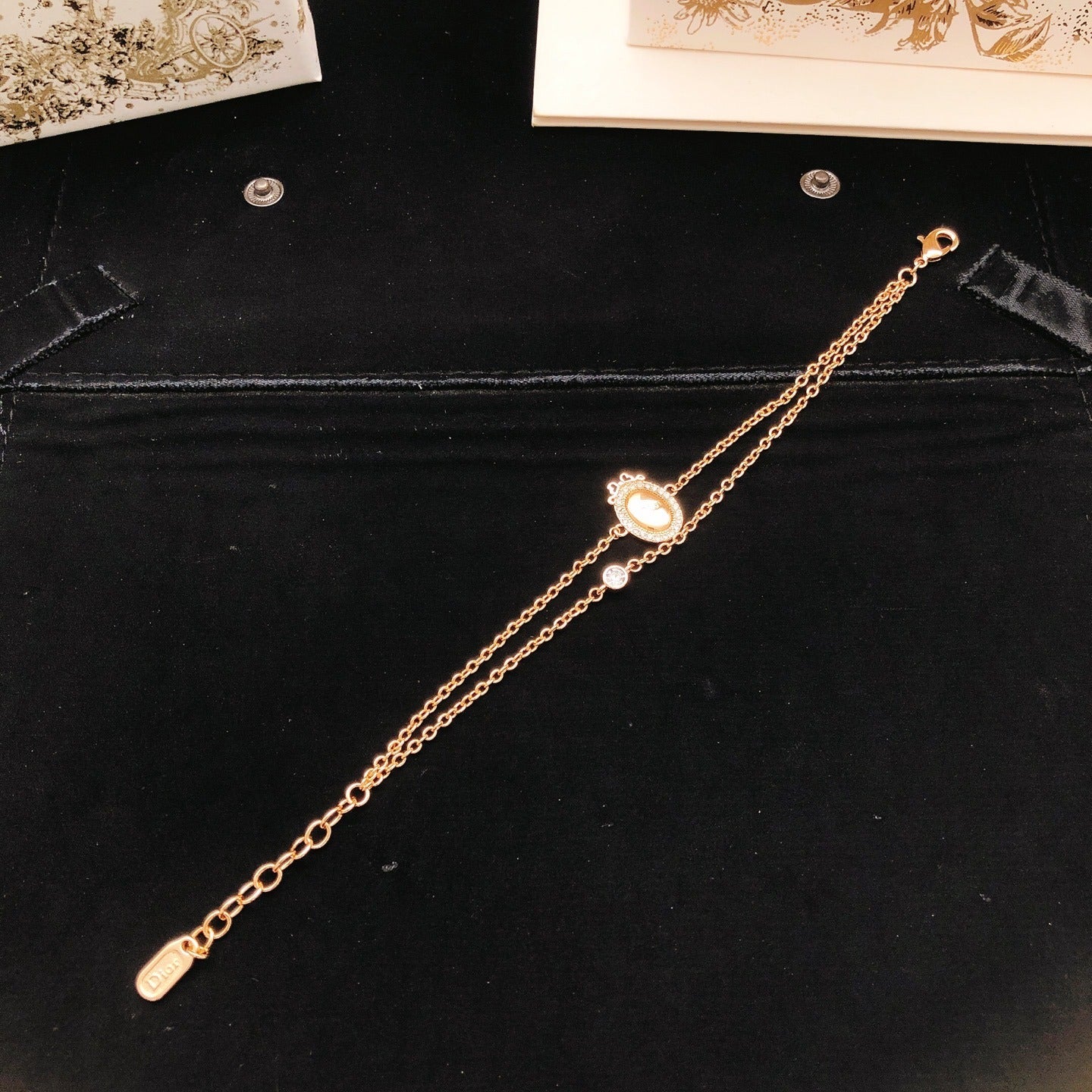 Dior Gold Brass Round Bracelet