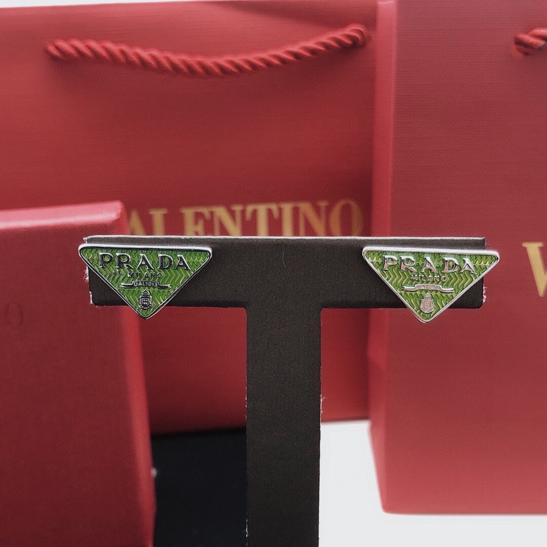 Prada Green Brass Earrings