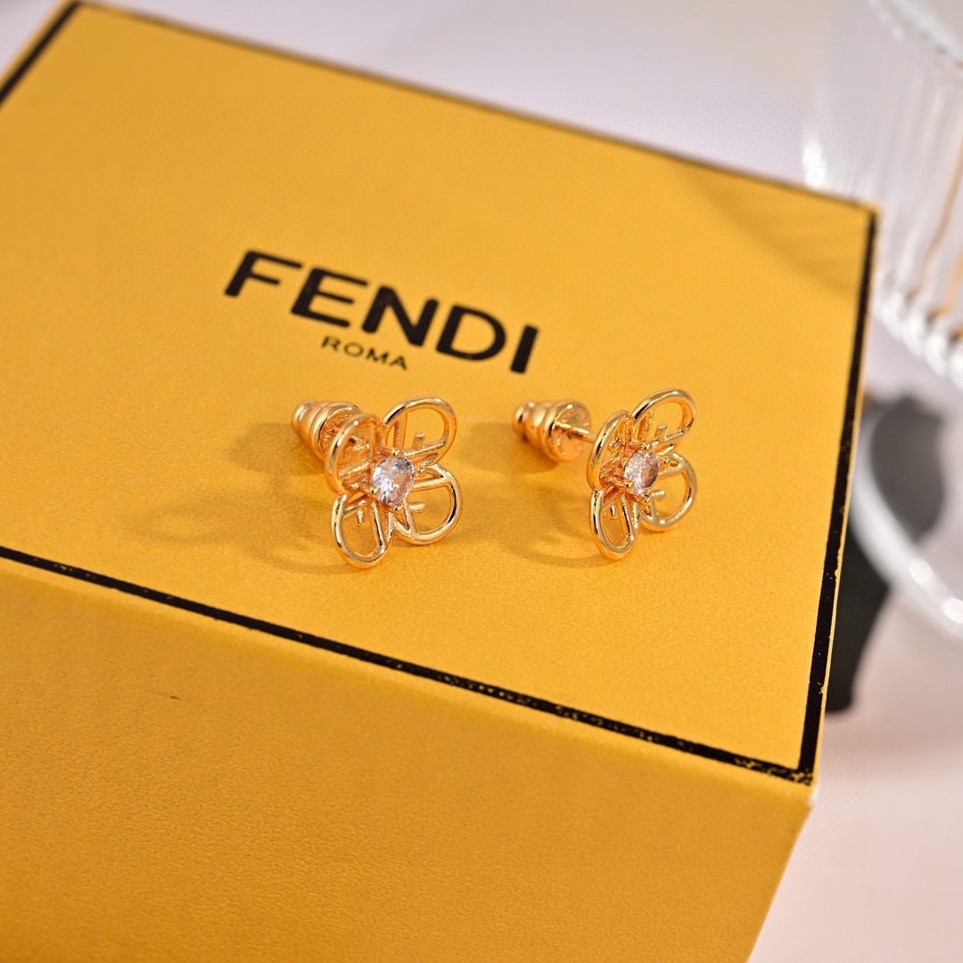 Fendi Logo Earrings