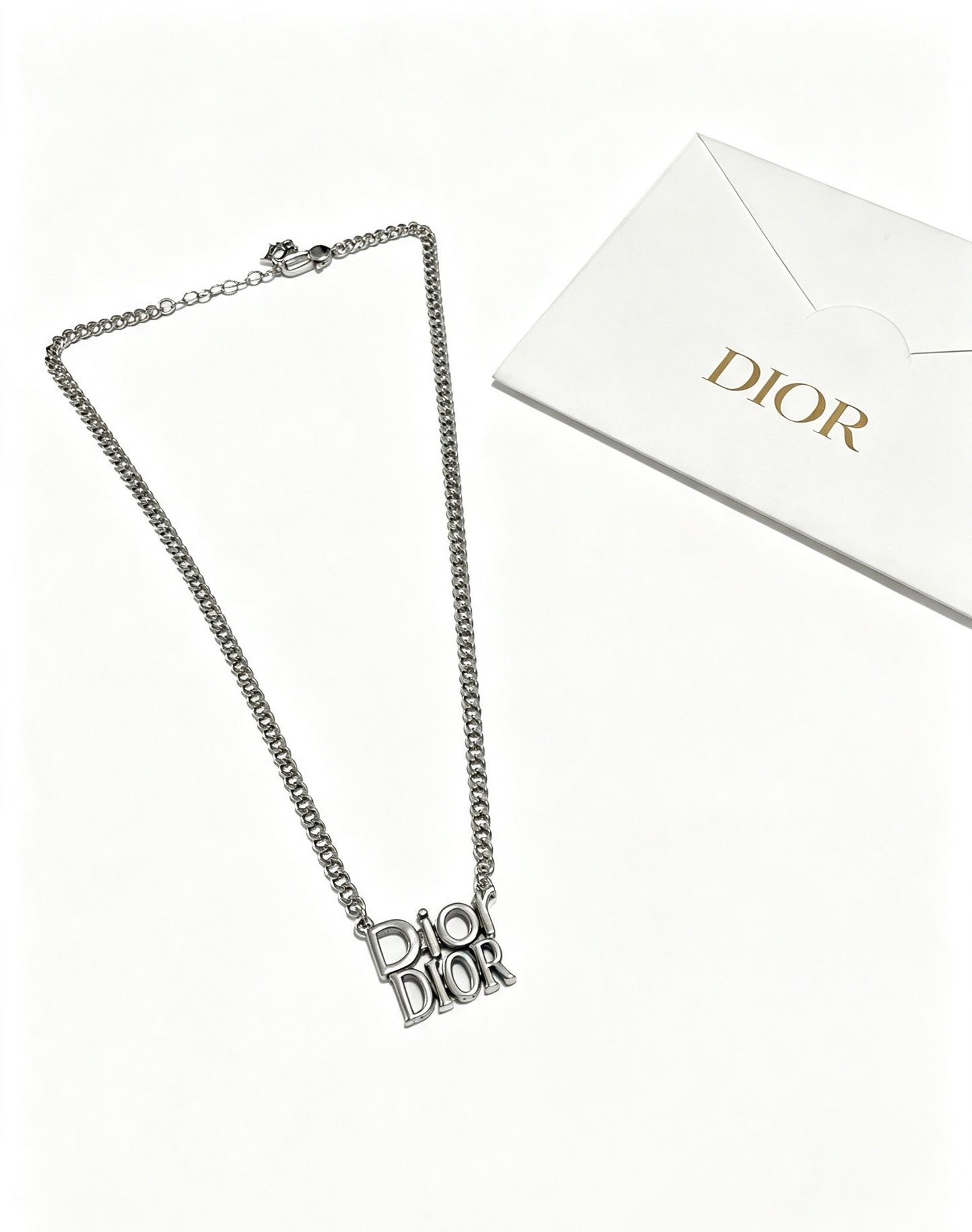 Dior Sterling Silver Chain Necklace