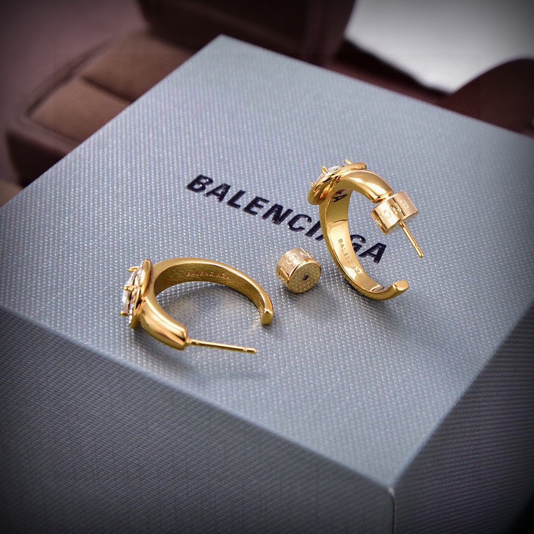 Balenciaga Brass Earrings