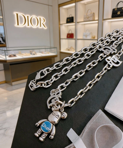 Dior Sterling Silver Chain Necklace