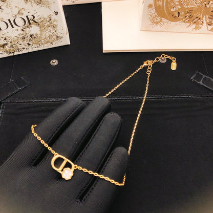 Dior Brass Clover Necklace