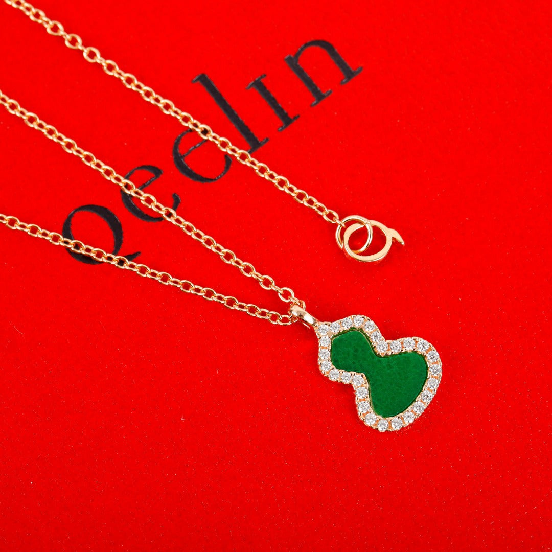 Qeelin Red Sterling Silver Floral Necklace