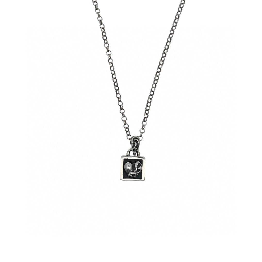 Chrome Hearts Sterling Silver Heart Necklace