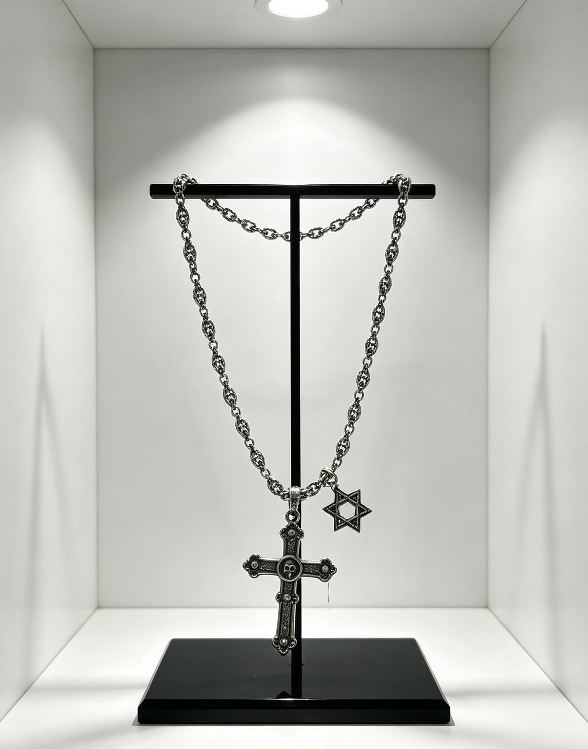 Chrome Hearts Sterling Silver Cross Necklace