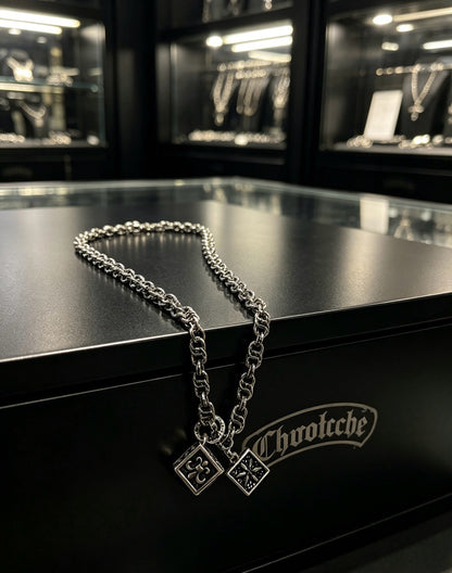 Chrome Hearts Sterling Silver Cross Necklace