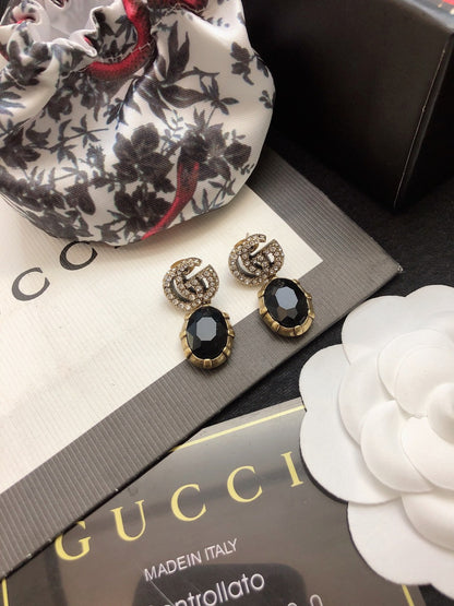 Gucci Brass & Sterling Silver Pearl Earrings