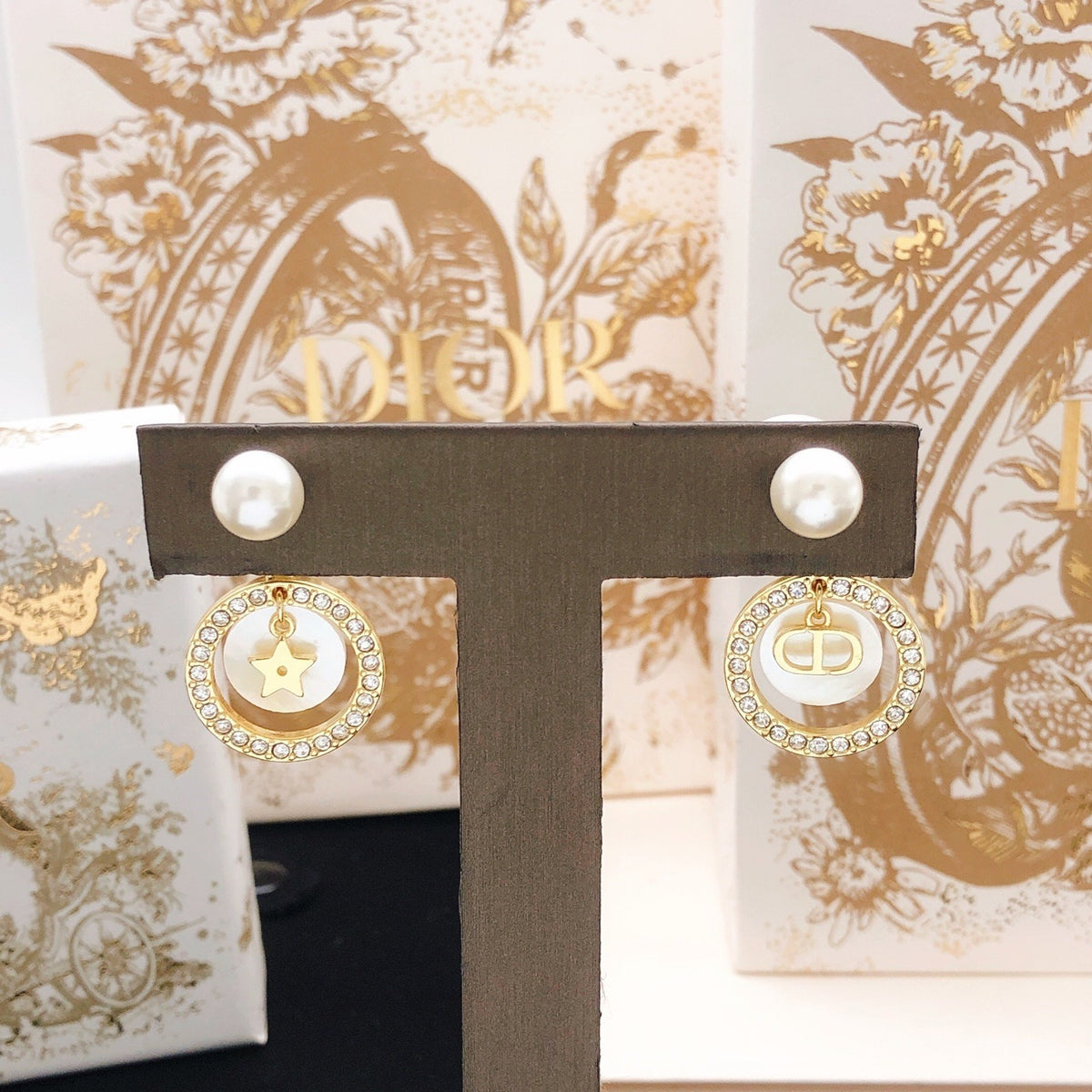 Dior Brass Star Earrings