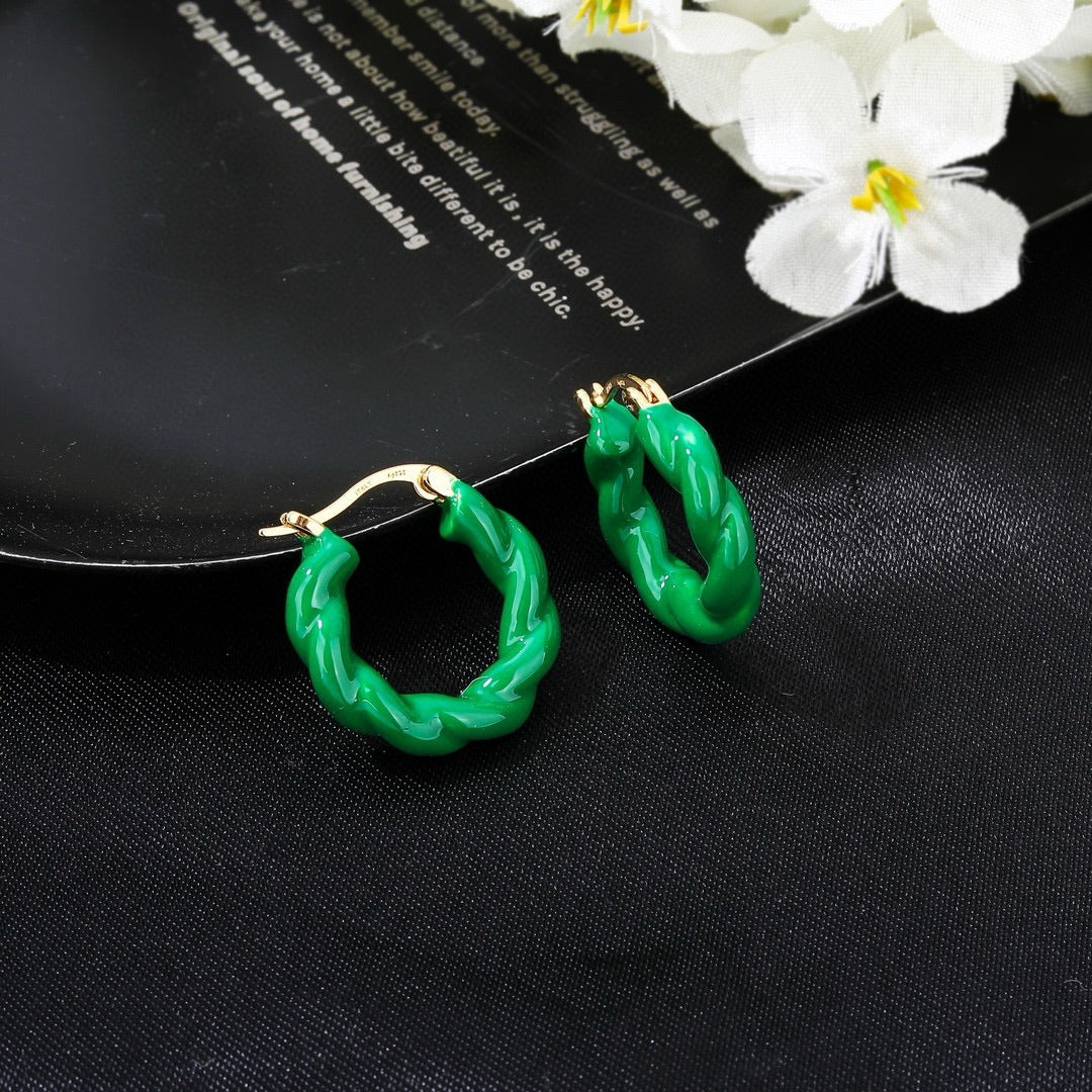Bottega Veneta Enamel Earrings