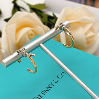 Tiffany & Co. Gold Brass Knot Earrings