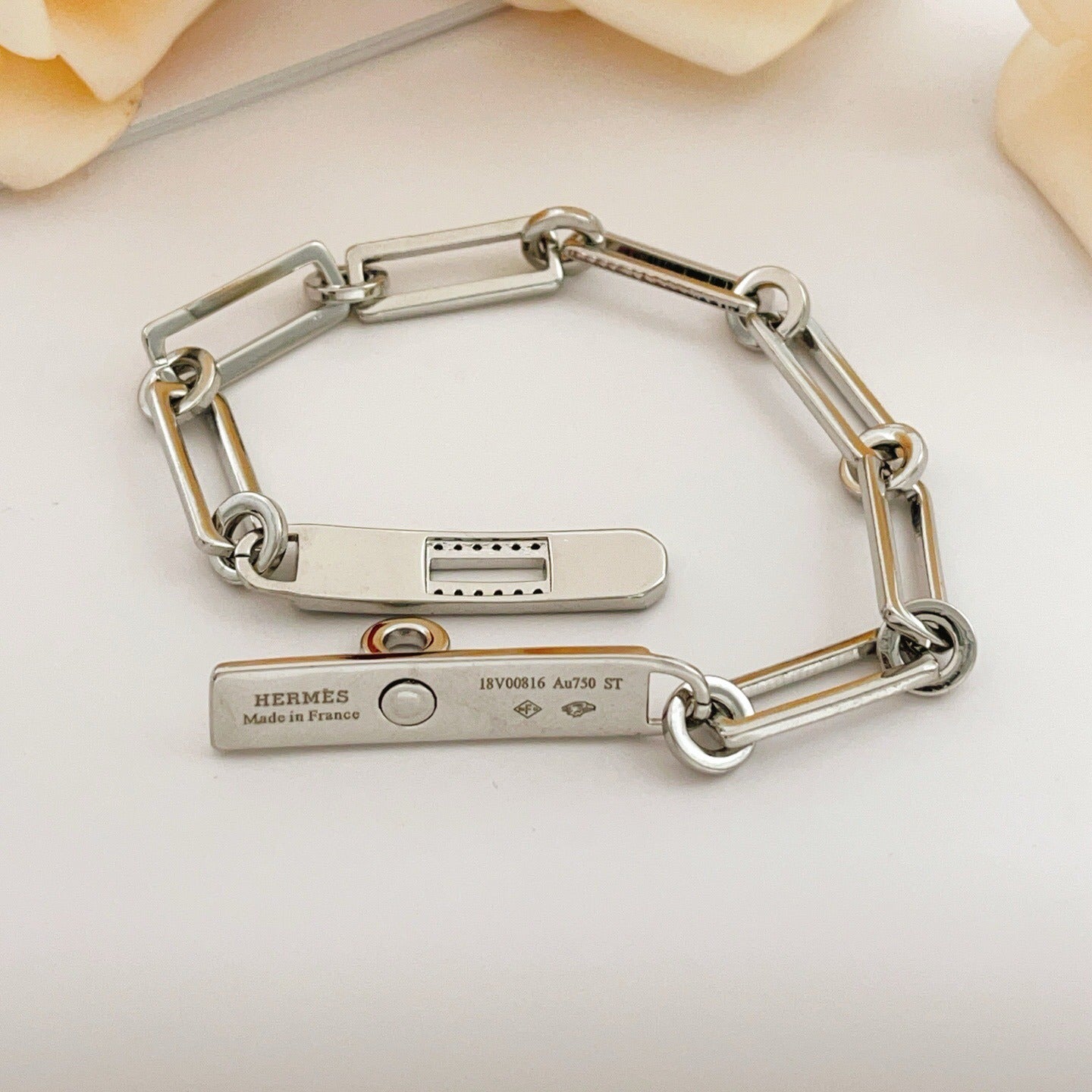 Hermes Silver Brass Bracelet