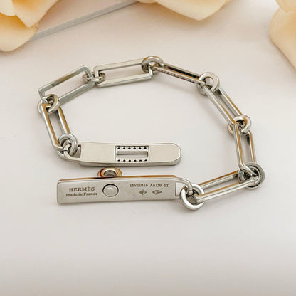 Hermes Silver Brass Bracelet