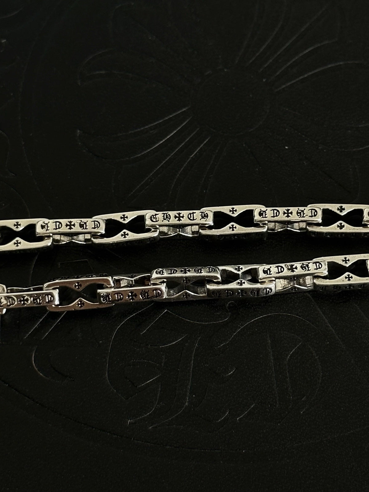 Chrome Hearts Sterling Silver Cross Bracelet