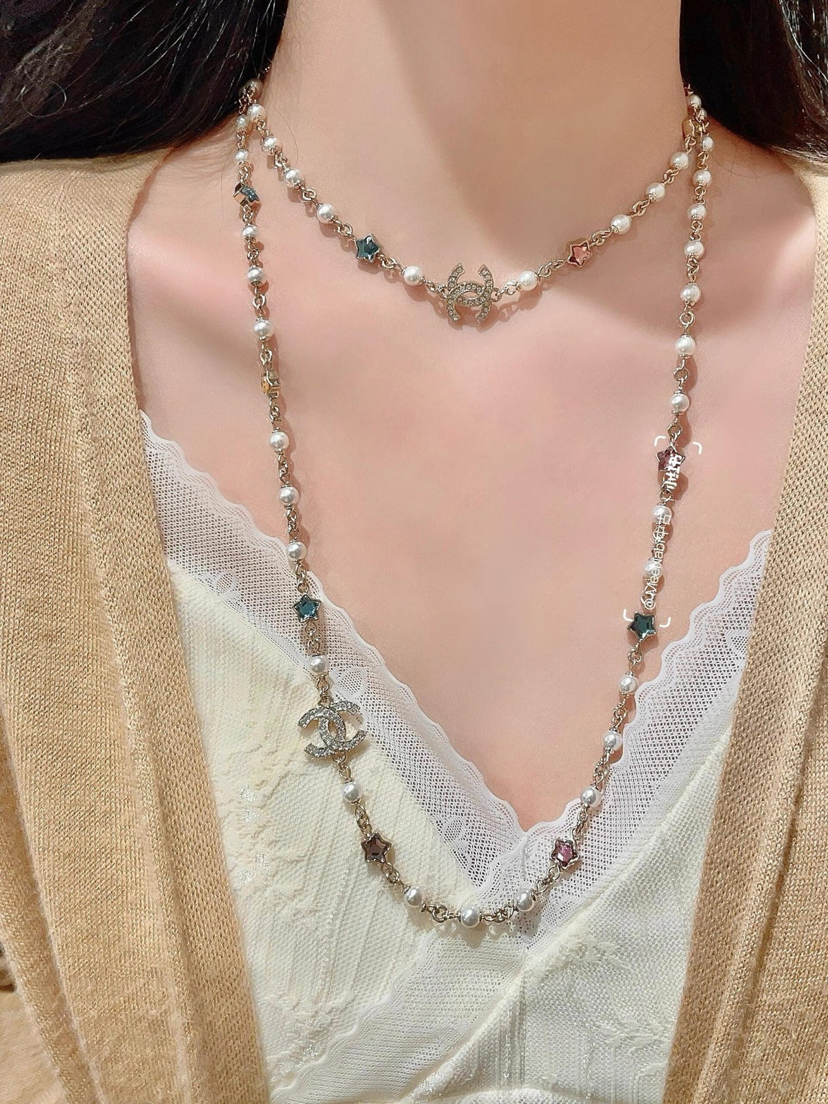 Chanel Brass Star Necklace