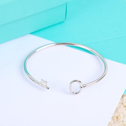Tiffany & Co. Silver Sterling Silver Logo Bracelet