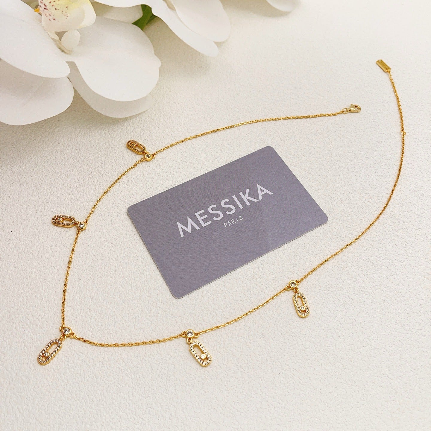Messika Gold Brass Tassel Necklace