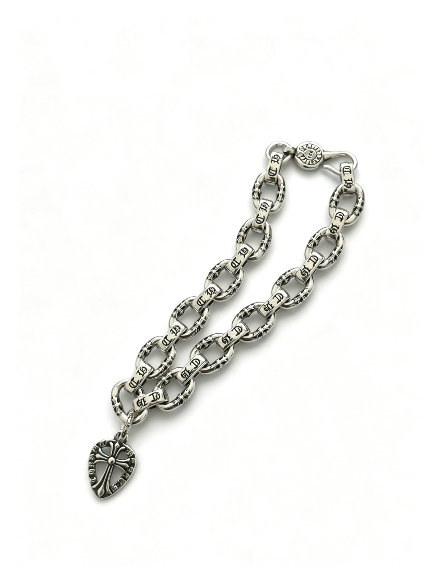 Chrome Hearts Sterling Silver Cross Bracelet