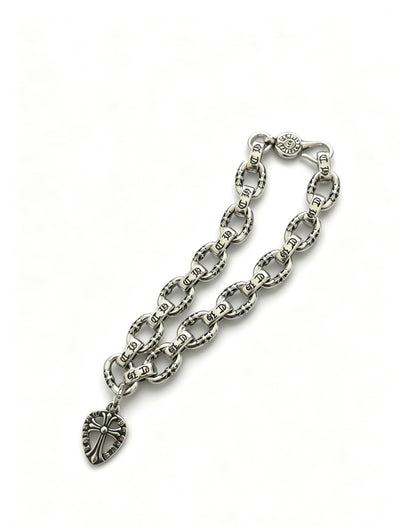 Chrome Hearts Sterling Silver Cross Bracelet