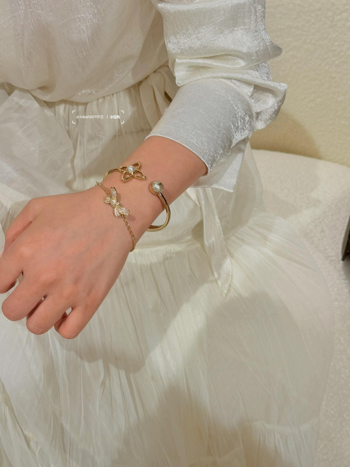 Dior Brass Bow Bracelet