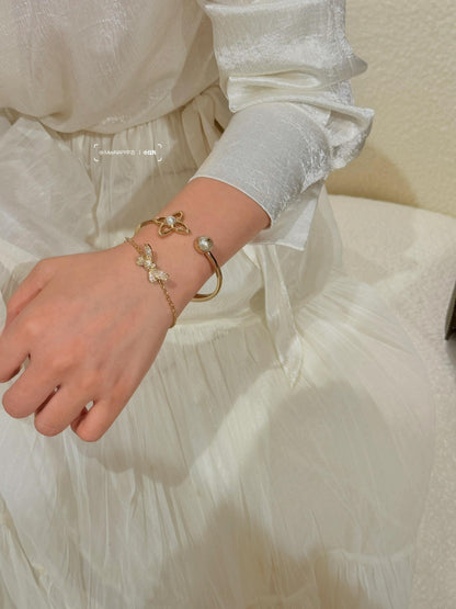 Dior Brass Bow Bracelet