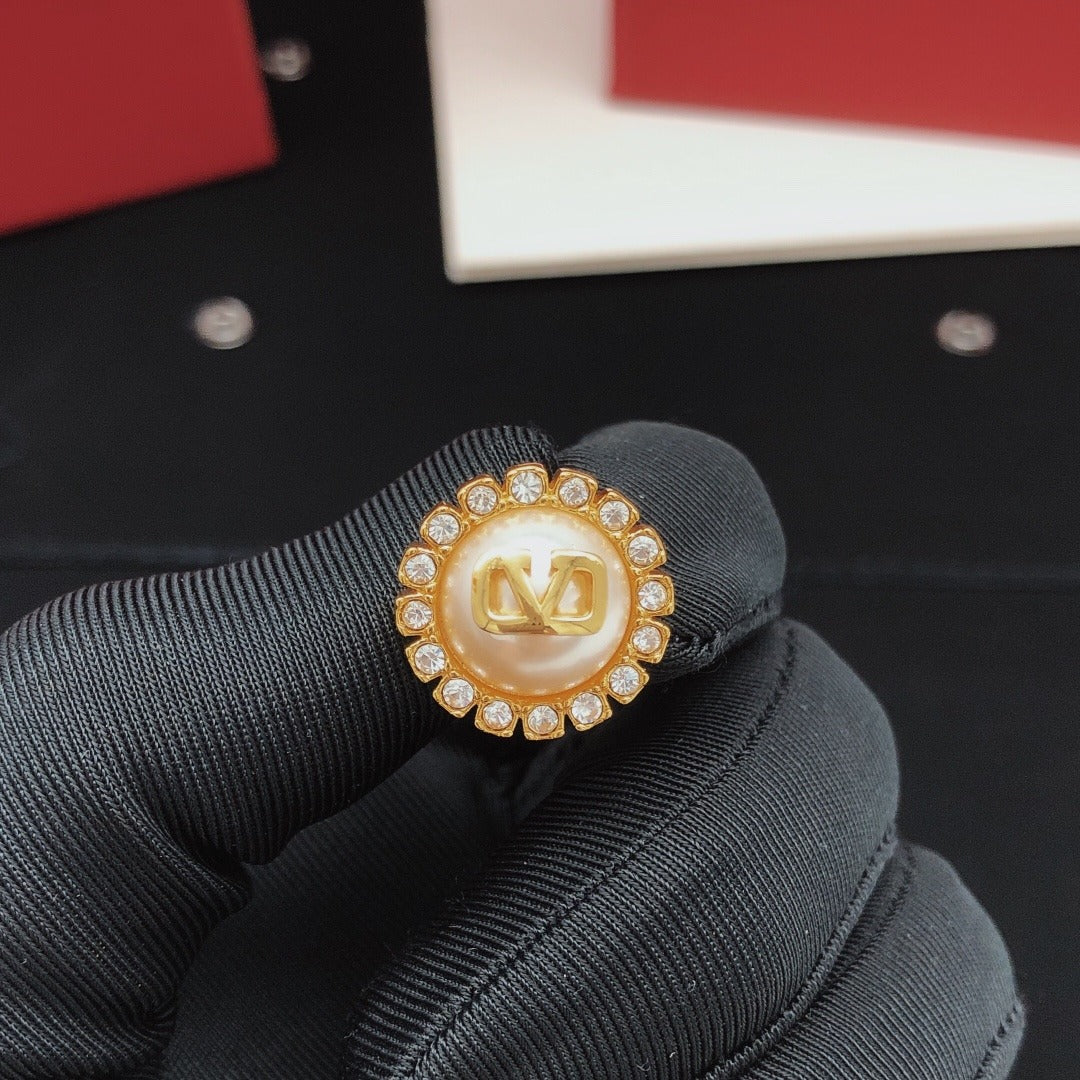 Valentino Brass Sunburst Earrings