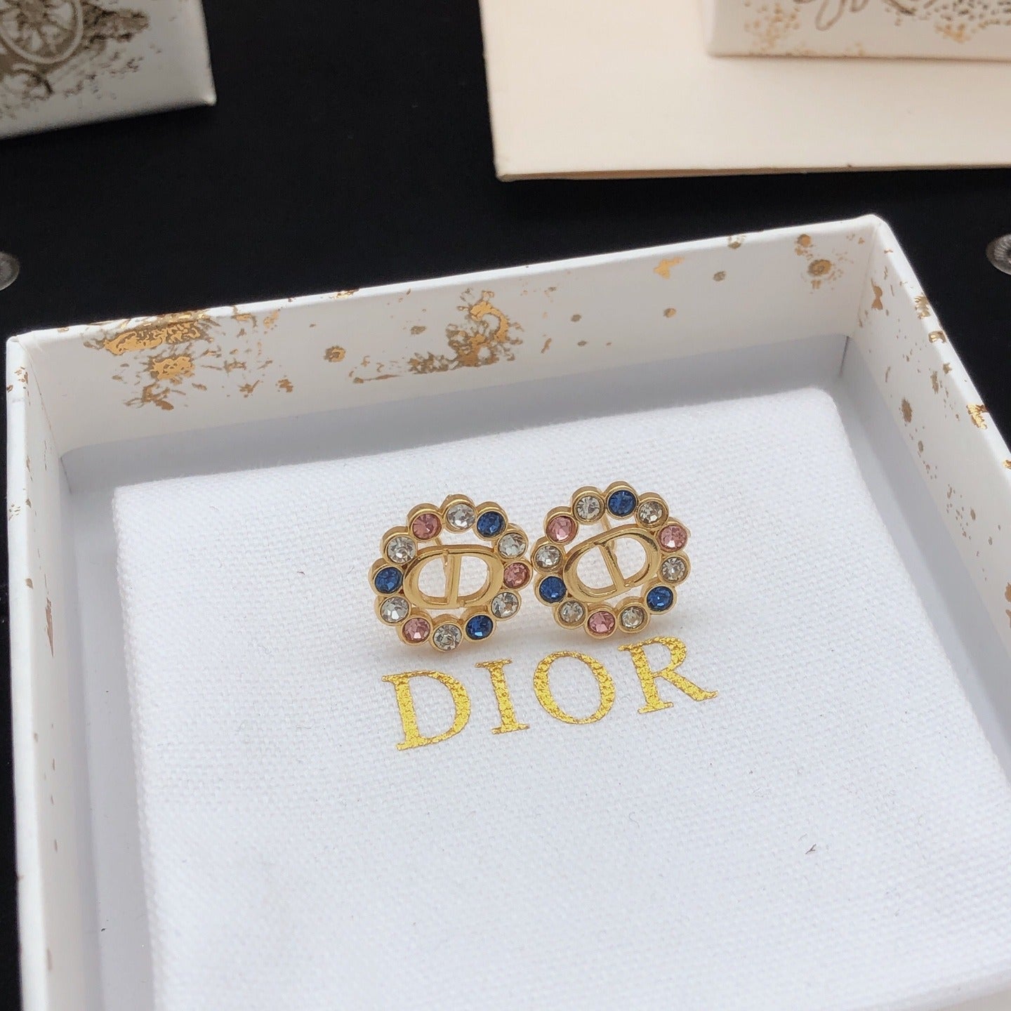 Dior Brass Round Earrings