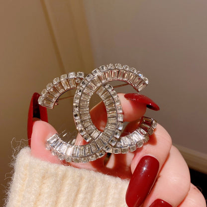 Chanel Brass Rectangular Brooch
