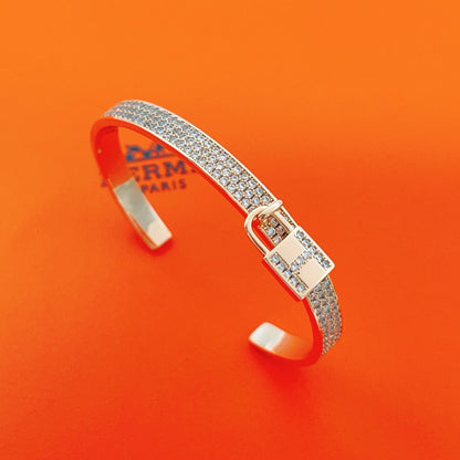 Hermes Brass Pave Bracelet