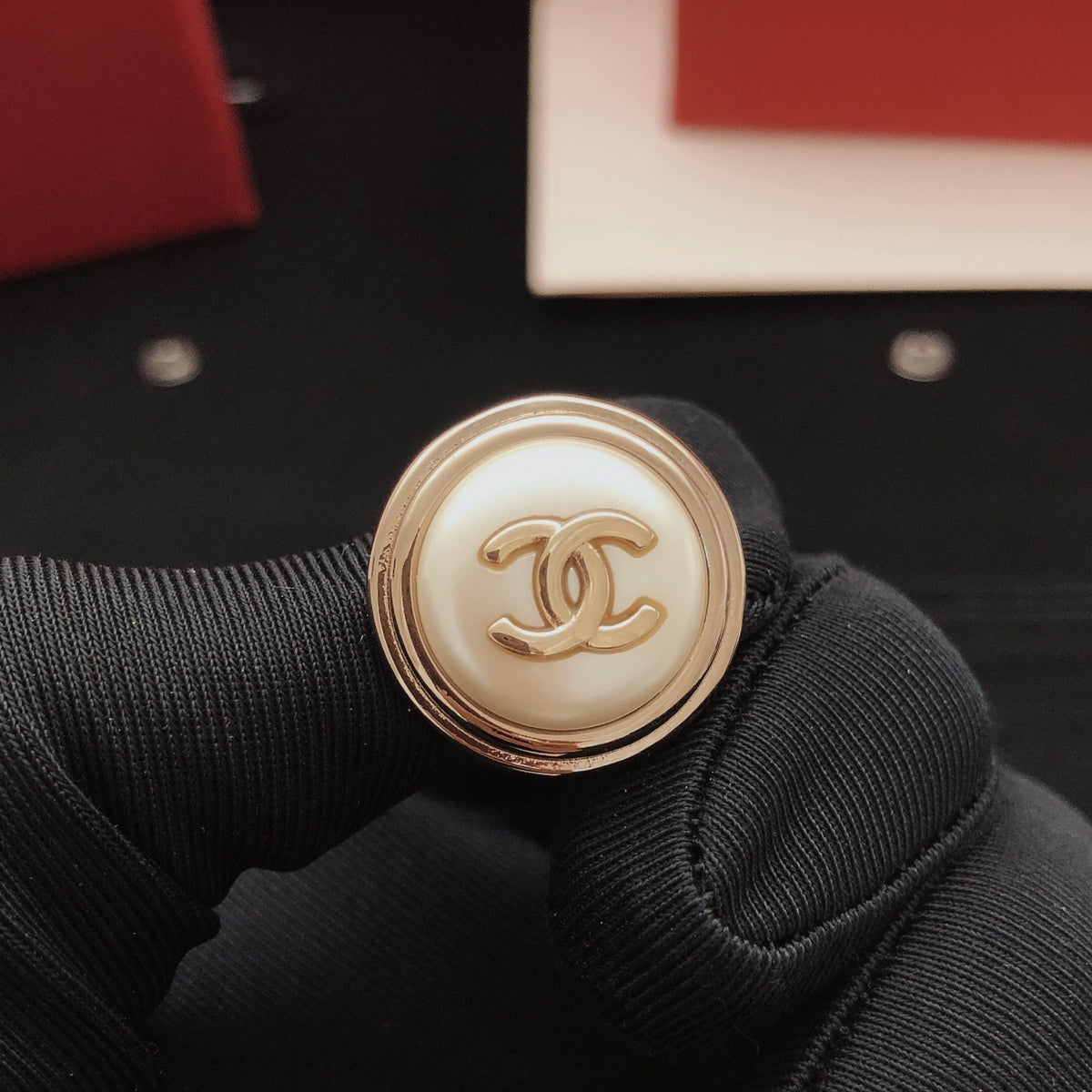 Chanel Brass Round Earrings