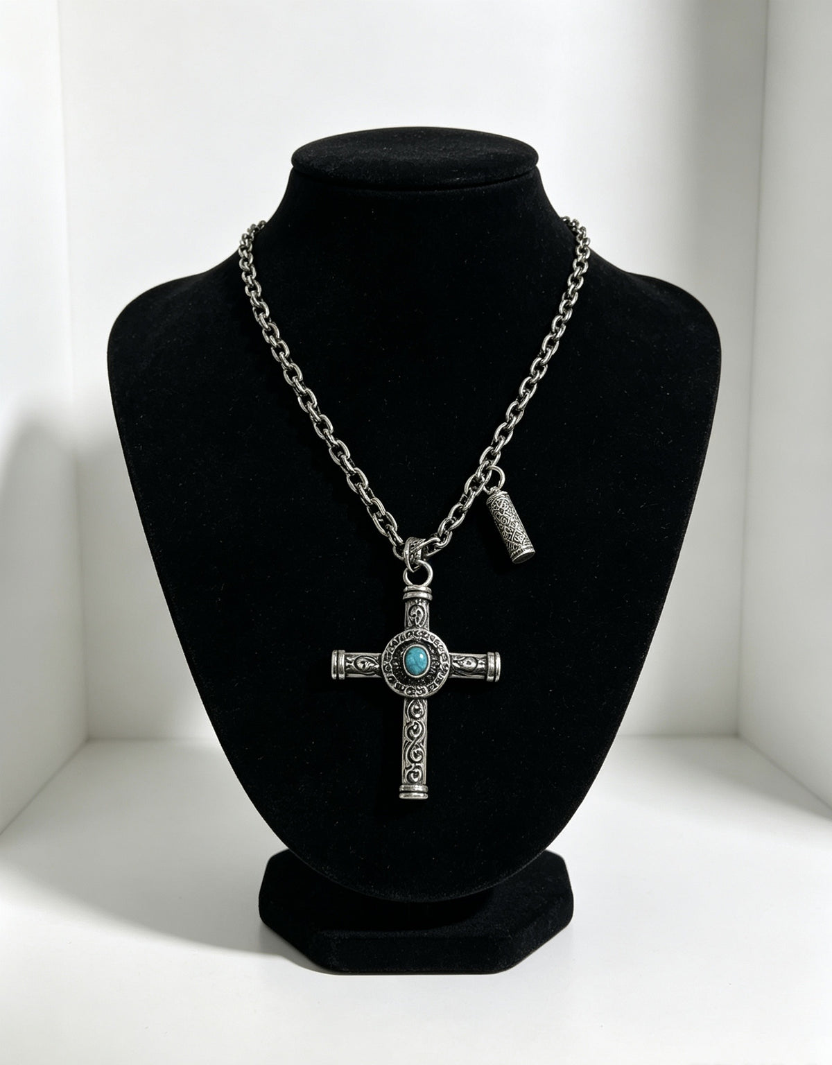 Chrome Hearts Sterling Silver Cross Necklace