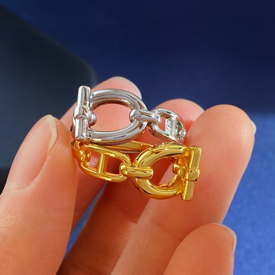 Hermes Gold Brass Ring