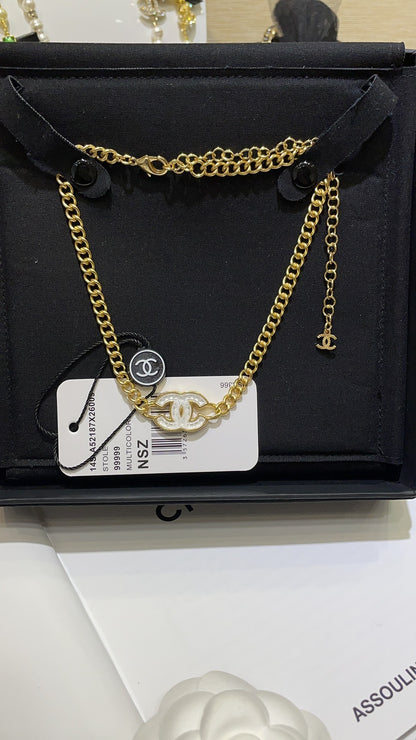 Chanel White Chain Necklace
