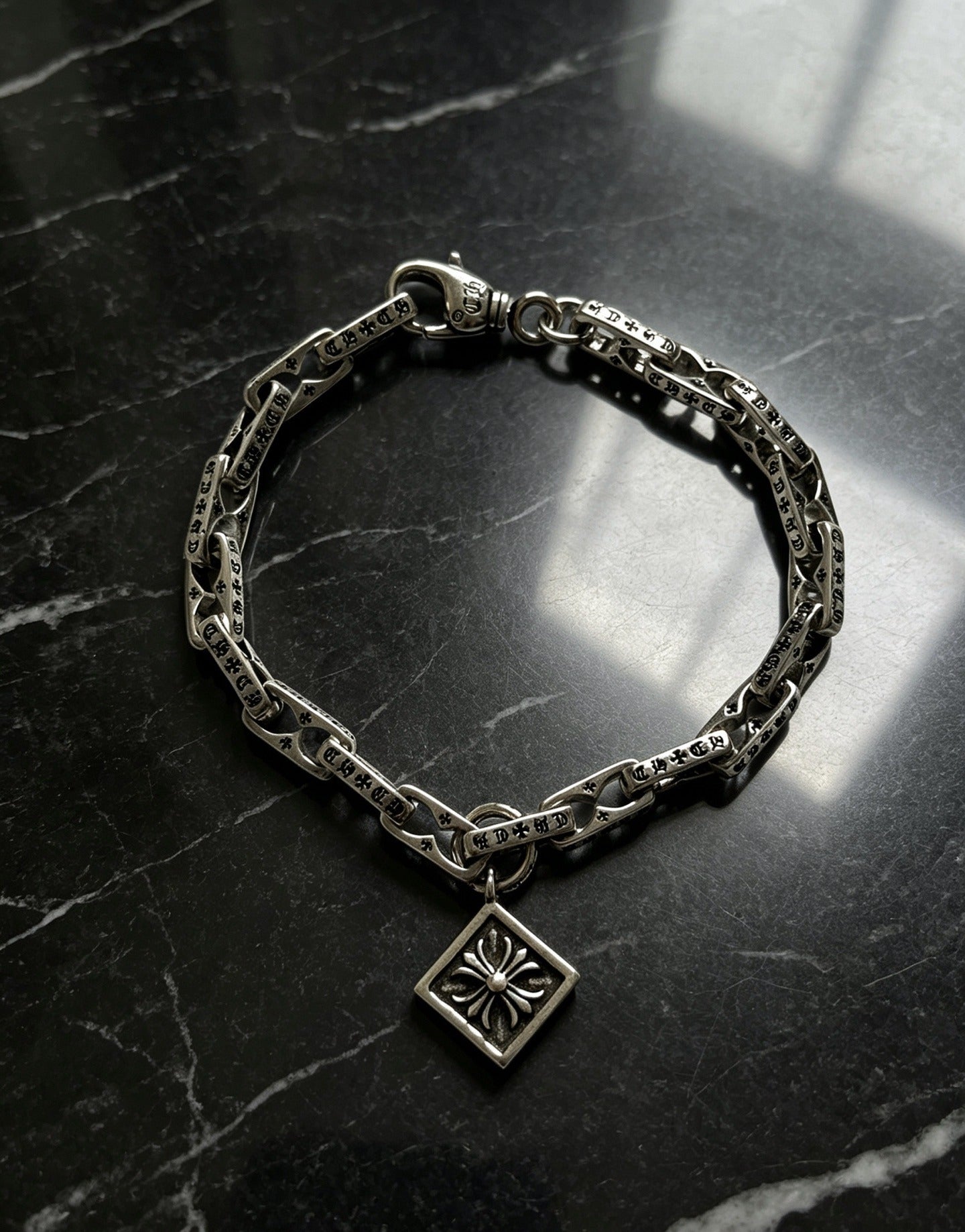 Chrome Hearts Sterling Silver Cross Bracelet